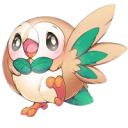 Pokemon Rowlet Wave Emoji